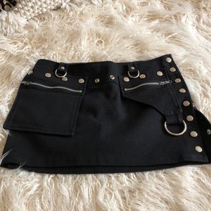 Lipservice mini skirt Gothic snaps up both sides